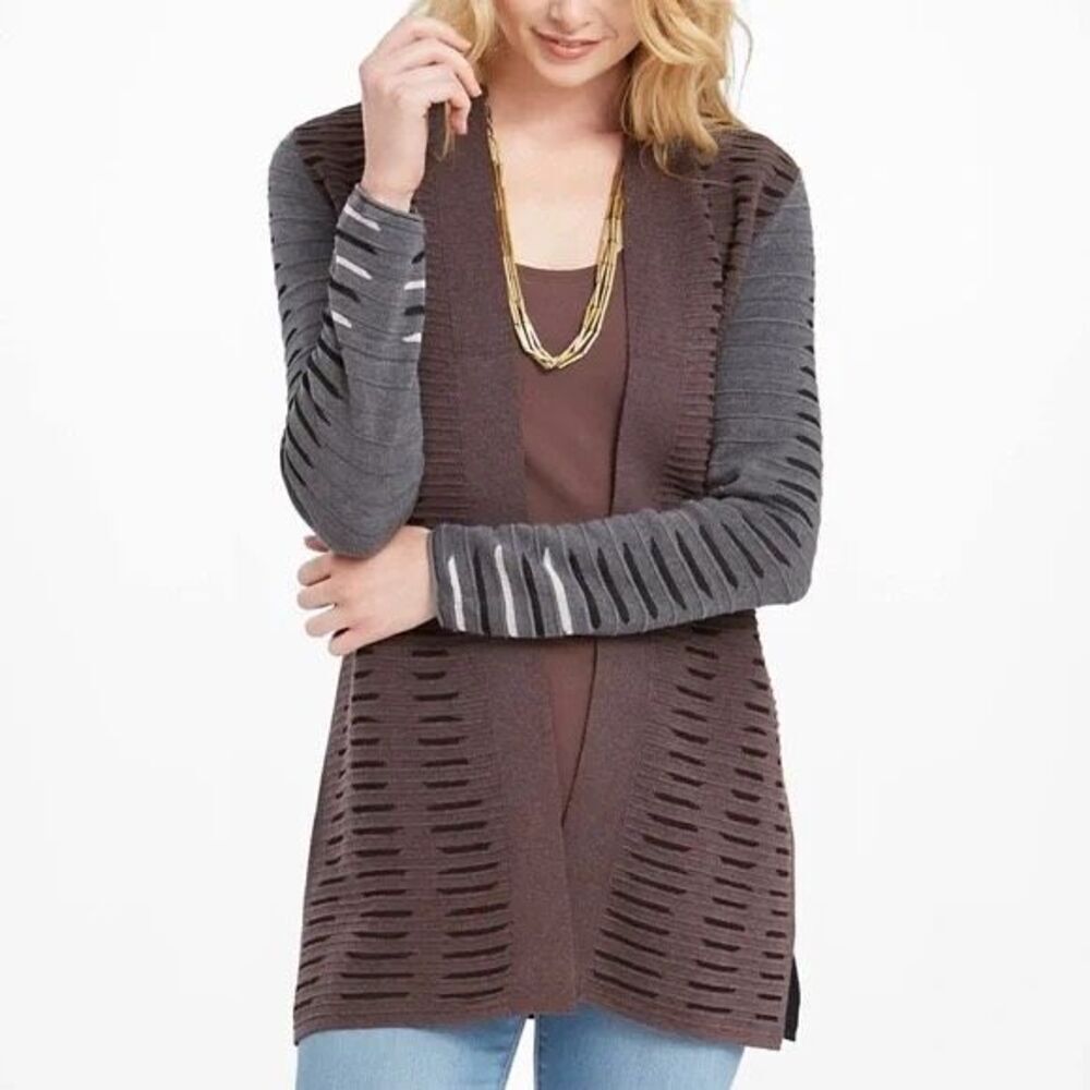 NEW Nic+Zoe Craven Cardigan in Mulberry Sz XS Preppy, Career, Casual NWT